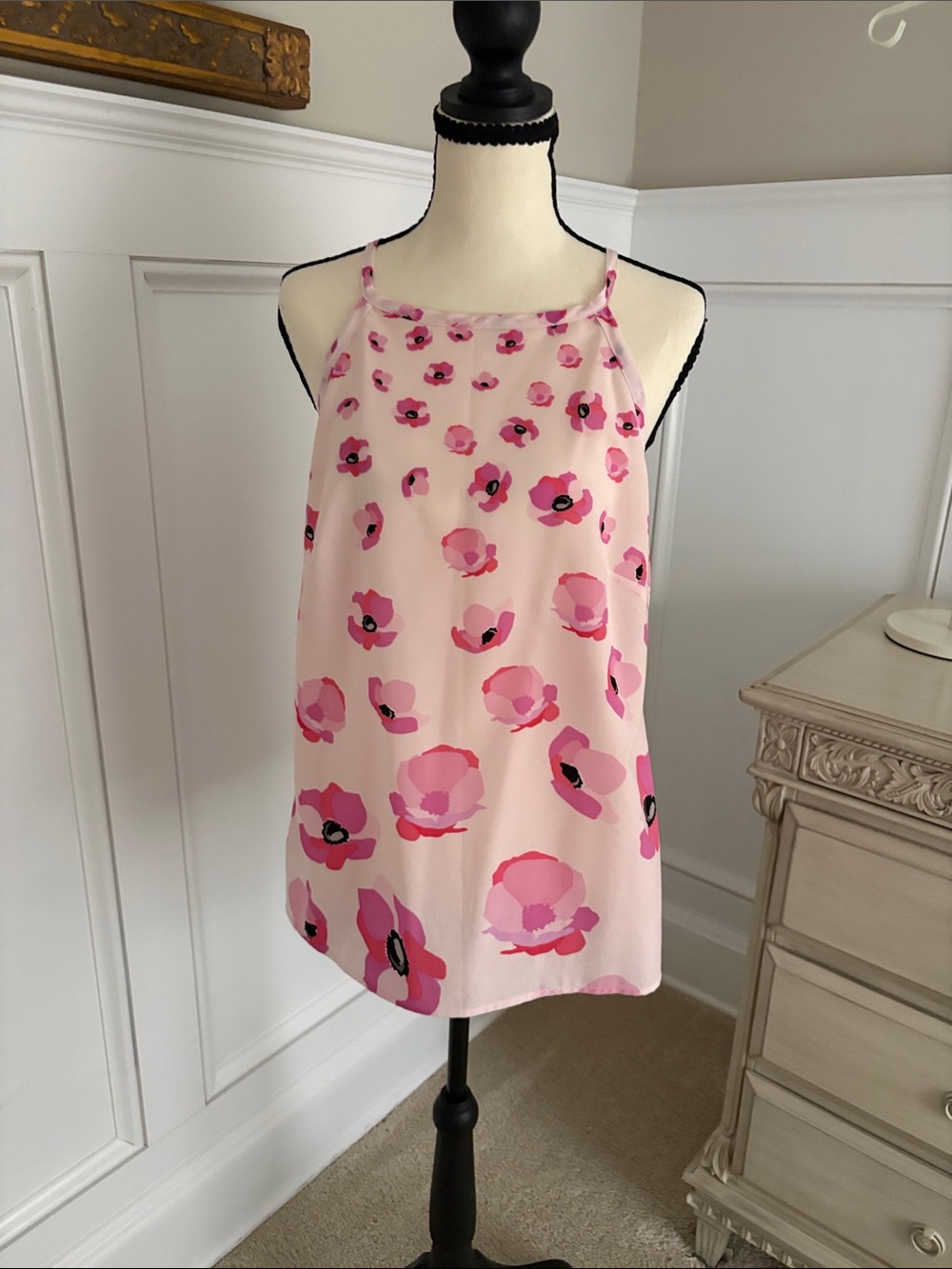 CAbi Pink Floral Halter-Style Girls' Dress